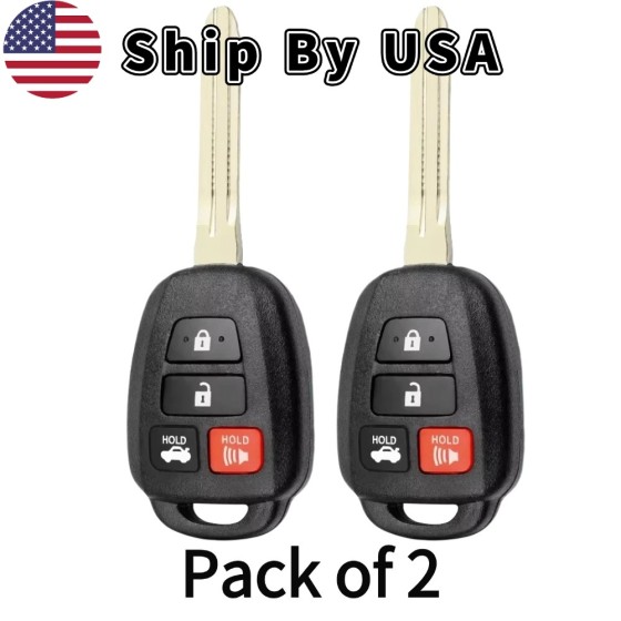 Toyota 4 Button Remote Head Key 2013-2019 for GQ4-52T / H-Chip